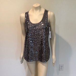 Allen B silver sequin top. Very dressy.